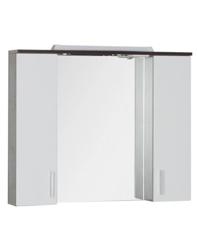 Зеркальный шкаф 90х74,6 см венге/белый Aquanet Тиана 00172399