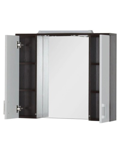 Зеркальный шкаф 90х74,6 см венге/белый Aquanet Тиана 00172399