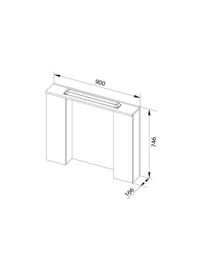 Зеркальный шкаф 90х74,6 см венге/белый Aquanet Тиана 00172399