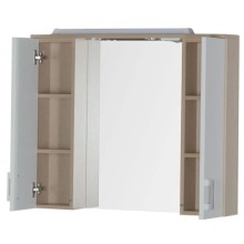 Зеркальный шкаф 90х74,6 см светлый дуб/белый Aquanet Тиана 00172807