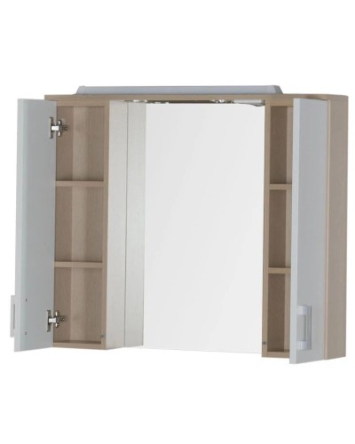 Зеркальный шкаф 90х74,6 см светлый дуб/белый Aquanet Тиана 00172807