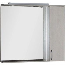 Зеркальный шкаф 100х87 см с подсветкой белый дуб Aquanet Донна 00169184