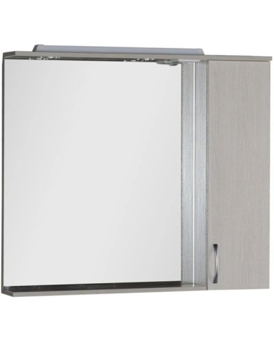 Зеркальный шкаф 100х87 см с подсветкой белый дуб Aquanet Донна 00169184