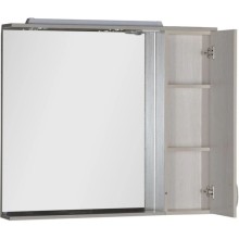 Зеркальный шкаф 100х87 см с подсветкой белый дуб Aquanet Донна 00169184