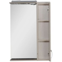 Зеркальный шкаф 60х87 см с подсветкой белый дуб Aquanet Донна 00169038