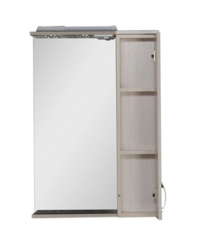 Зеркальный шкаф 60х87 см с подсветкой белый дуб Aquanet Донна 00169038