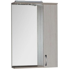 Зеркальный шкаф 60х87 см с подсветкой белый дуб Aquanet Донна 00169038