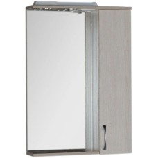 Зеркальный шкаф 60х87 см с подсветкой белый дуб Aquanet Донна 00169038