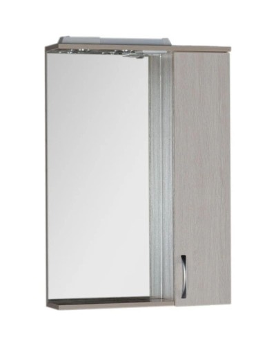 Зеркальный шкаф 60х87 см с подсветкой белый дуб Aquanet Донна 00169038