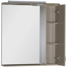 Зеркальный шкаф 80х87 см с подсветкой светлый дуб Aquanet Донна 00168930