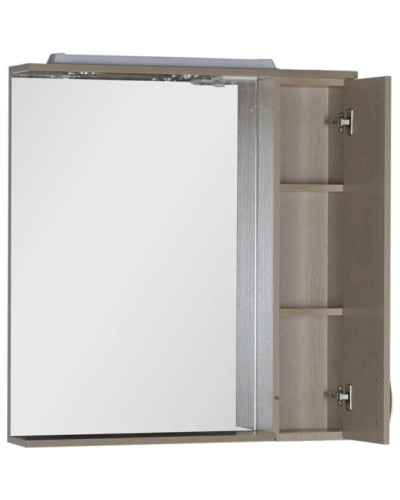 Зеркальный шкаф 80х87 см с подсветкой светлый дуб Aquanet Донна 00168930