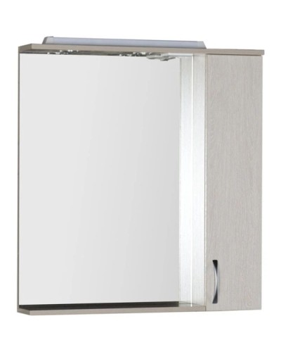 Зеркальный шкаф 80х87 см с подсветкой белый дуб Aquanet Донна 00169039