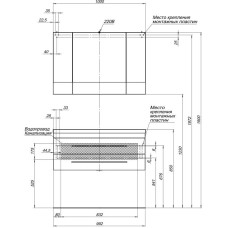 Зеркальный шкаф 100х67 см белый Aquanet Верона 00175383