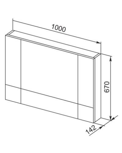 Зеркальный шкаф 100х67 см белый Aquanet Верона 00175383