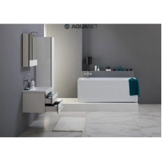 Зеркальный шкаф 58х67 см белый Aquanet Верона 00175344