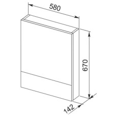 Зеркальный шкаф 58х67 см белый Aquanet Верона 00175344