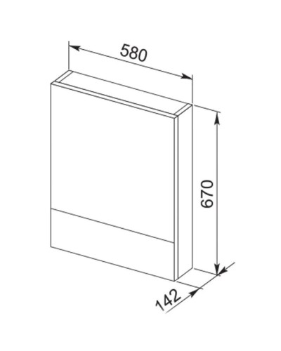 Зеркальный шкаф 58х67 см белый Aquanet Верона 00175344