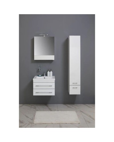 Зеркальный шкаф 58х67 см белый Aquanet Верона 00175344