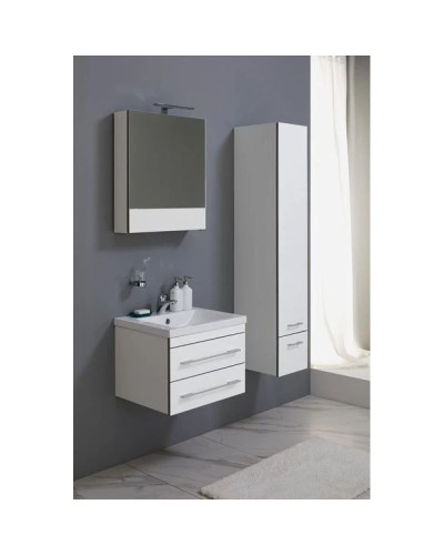 Зеркальный шкаф 58х67 см белый Aquanet Верона 00175344