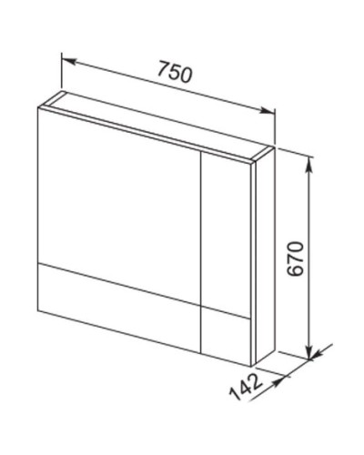 Зеркальный шкаф 75х67 см белый Aquanet Верона 00175381