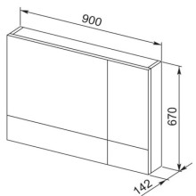 Зеркальный шкаф 90х67 см белый Aquanet Верона 00172339