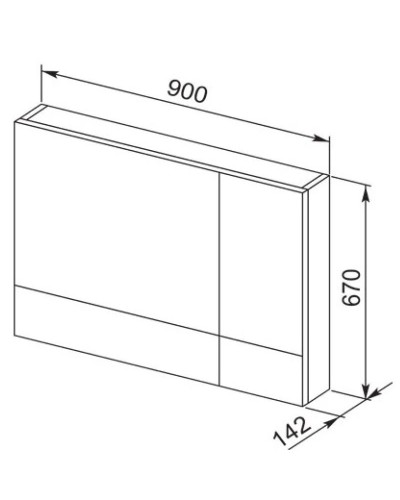 Зеркальный шкаф 90х67 см белый Aquanet Верона 00172339