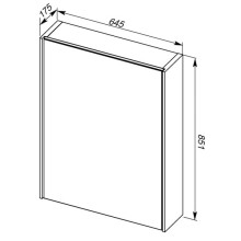 Зеркальный шкаф 64,5х85,1 см белый Aquanet Тулон 00183391