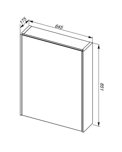 Зеркальный шкаф 64,5х85,1 см белый Aquanet Тулон 00183391