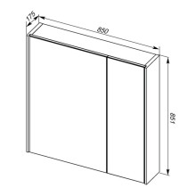 Зеркальный шкаф 85х85,1 см белый Aquanet Тулон 00182723