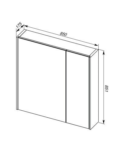 Зеркальный шкаф 85х85,1 см белый Aquanet Тулон 00182723