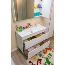 Зеркальный шкаф 99,5х85,1 см белый Aquanet Тулон 00183393