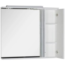 Зеркальный шкаф 98,6х87 см с подсветкой белый Aquanet Сити 00170566