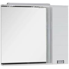 Зеркальный шкаф 98,6х87 см с подсветкой белый Aquanet Сити 00170566