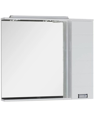 Зеркальный шкаф 98,6х87 см с подсветкой белый Aquanet Сити 00170566