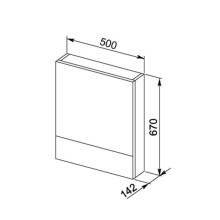 Зеркальный шкаф 50х67 см белый Aquanet Нота 00175670