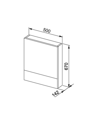 Зеркальный шкаф 50х67 см белый Aquanet Нота 00175670