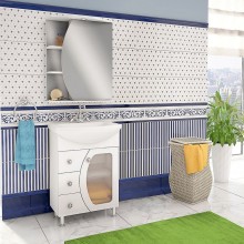 Зеркальный шкаф Runo Линда 60 R 00000001082 с подсветкой Белый