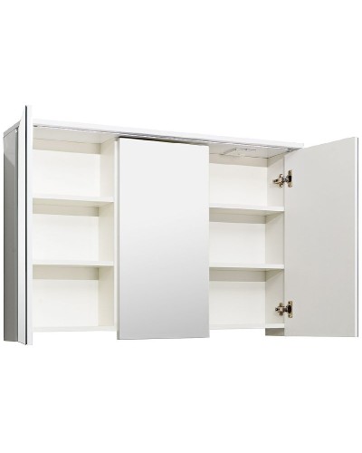 Зеркальный шкаф Runo Лира 105 00-00000254 с подсветкой Белый