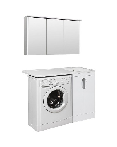 Зеркальный шкаф Runo Лира 105 00-00000254 с подсветкой Белый