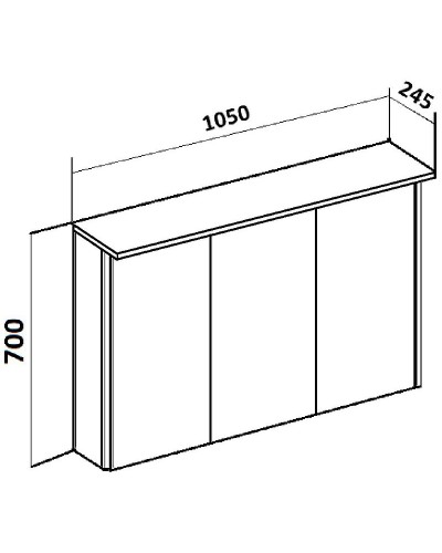 Зеркальный шкаф Runo Лира 105 00-00000254 с подсветкой Белый