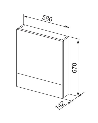 Зеркальный шкаф 58х67 см белый Aquanet Нота 00165370