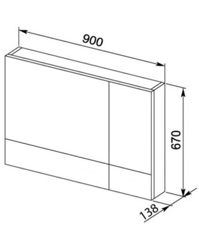 Зеркальный шкаф 90х67 см белый Aquanet Нота 00165371