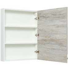 Зеркальный шкаф Runo Вудлайн 60 R 00-00001006 Дуб скандинавский Белый