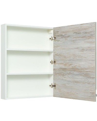 Зеркальный шкаф Runo Вудлайн 60 R 00-00001006 Дуб скандинавский Белый