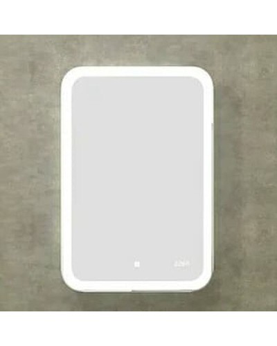 Зеркальный шкаф Jorno Bosko 50 Bos.03.50/W с подсветкой с часами