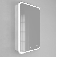 Зеркальный шкаф Jorno Bosko 50 Bos.03.50/W с подсветкой с часами