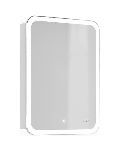 Зеркальный шкаф Jorno Bosko 50 Bos.03.50/W с подсветкой с часами