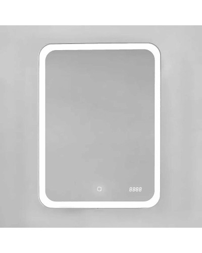 Зеркальный шкаф Jorno Bosko 60 Bos.03.60/W с подсветкой с часами