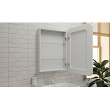 Зеркальный шкаф Jorno Bosko 60 Bos.03.60/W с подсветкой с часами