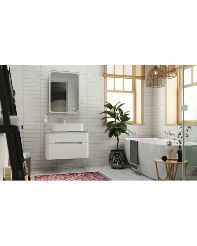 Зеркальный шкаф Jorno Bosko 60 Bos.03.60/W с подсветкой с часами